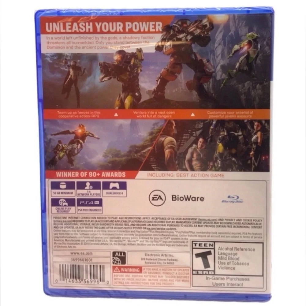 PlayStation 4 “Anthem” Video Game (NWT)
